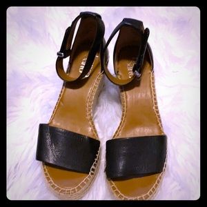 Franco Sarto wedge sandal twine & leather